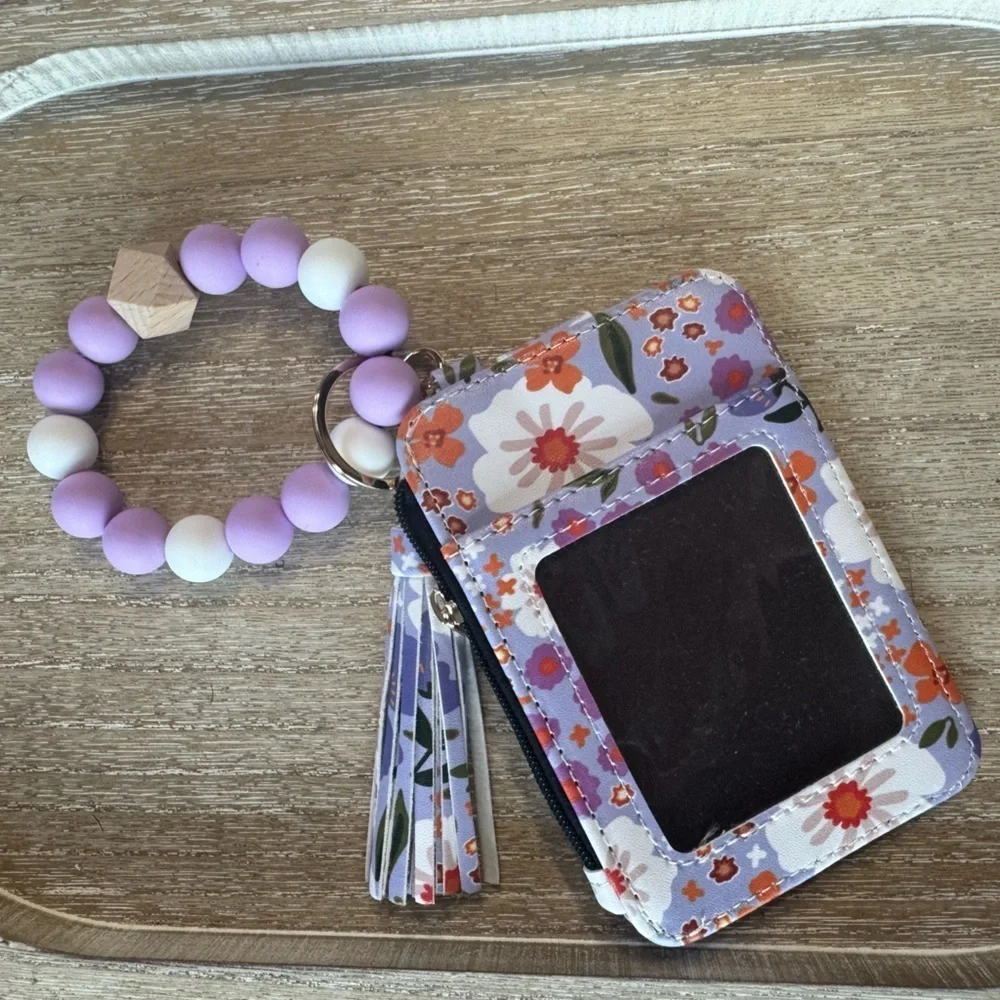 NWT Boho Wristlet Combo Lavender Floral OS - Picture 5 of 5